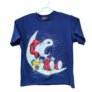 vintage Snoopy Woodstock Peanuts 90s Vintage T-Shirt Double Sided Print Size XL